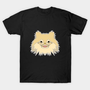 brown cute long haired puppy face T-Shirt